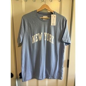 NWT Denim & Flower Ricky Singh Blue Short Sleeve T-Shirt‎ Medium